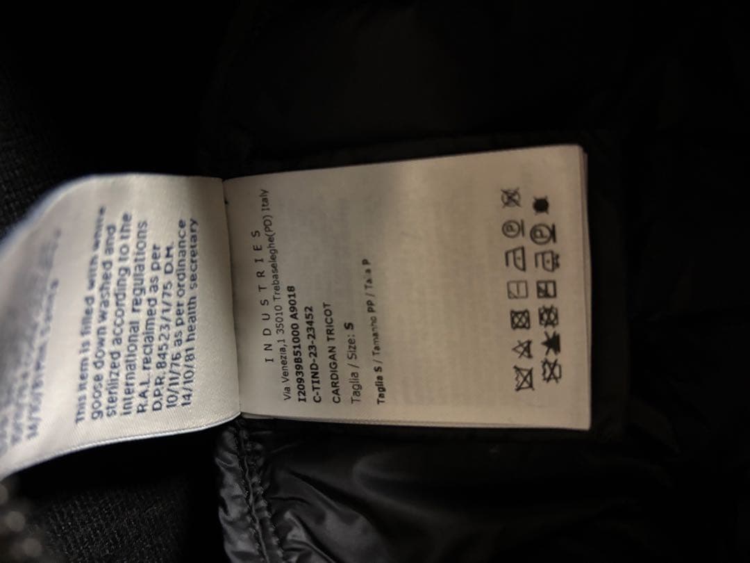 h*6様 モンクレール MONCLER ダウン入りジップカーディガン 9b510