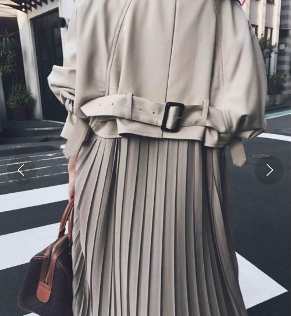 【新品未使用】AMERI VINTAGE バックプリーツトレンチコート ベージュ