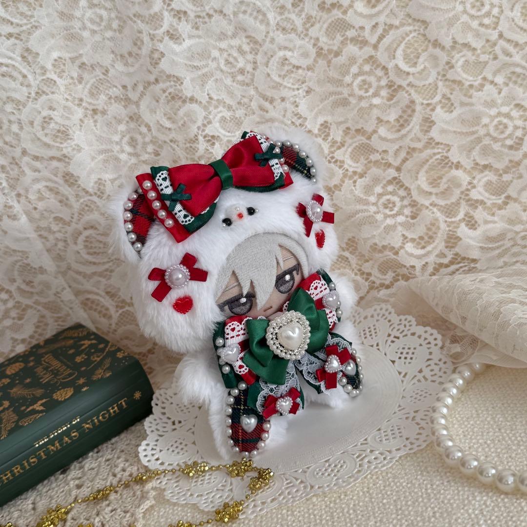 【 11-12cm 】再販 くま耳 ぬい服 おすわりぬい服 ハンドメイド