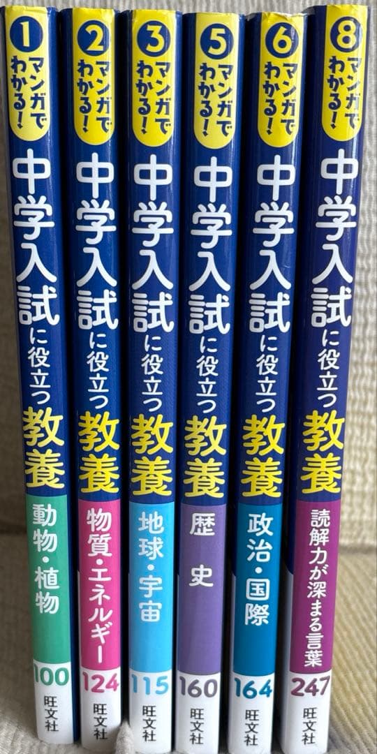 マンガでわかる!中学入試に役立つ教養 ①②③⑤⑥⑧ 6冊セット