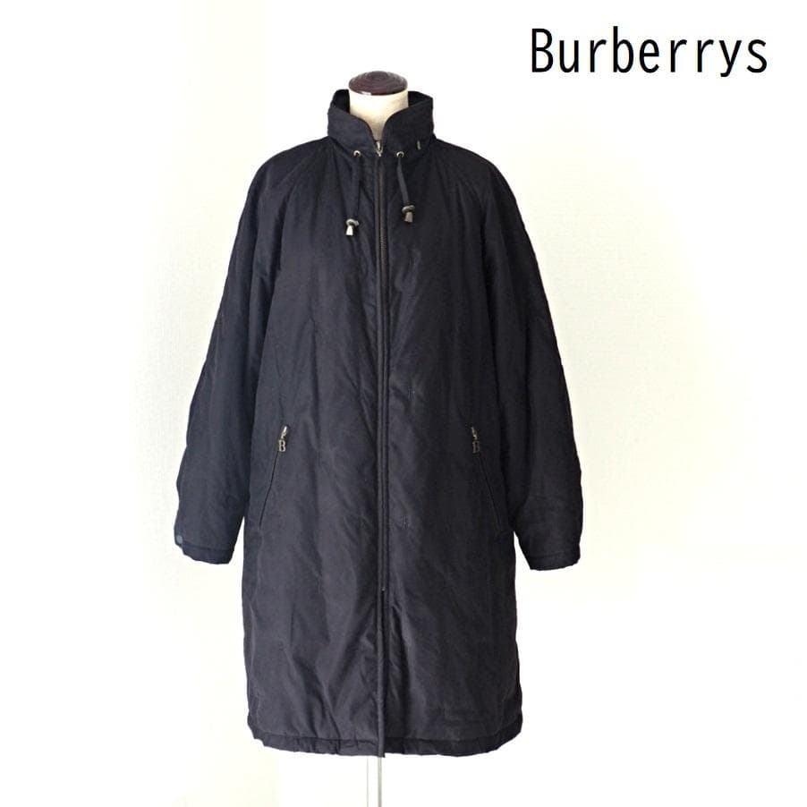 希少 Burberry バーバリー Bステッチ モッズコート 中綿 ブラック