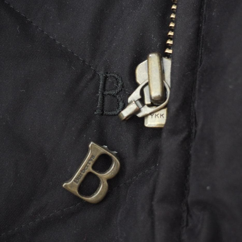 希少 Burberry バーバリー Bステッチ モッズコート 中綿 ブラック