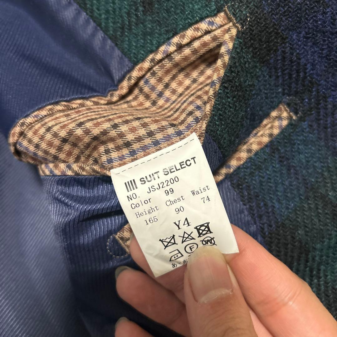 スーツセレクト　Harris Tweed ブラックウォッチ Y4