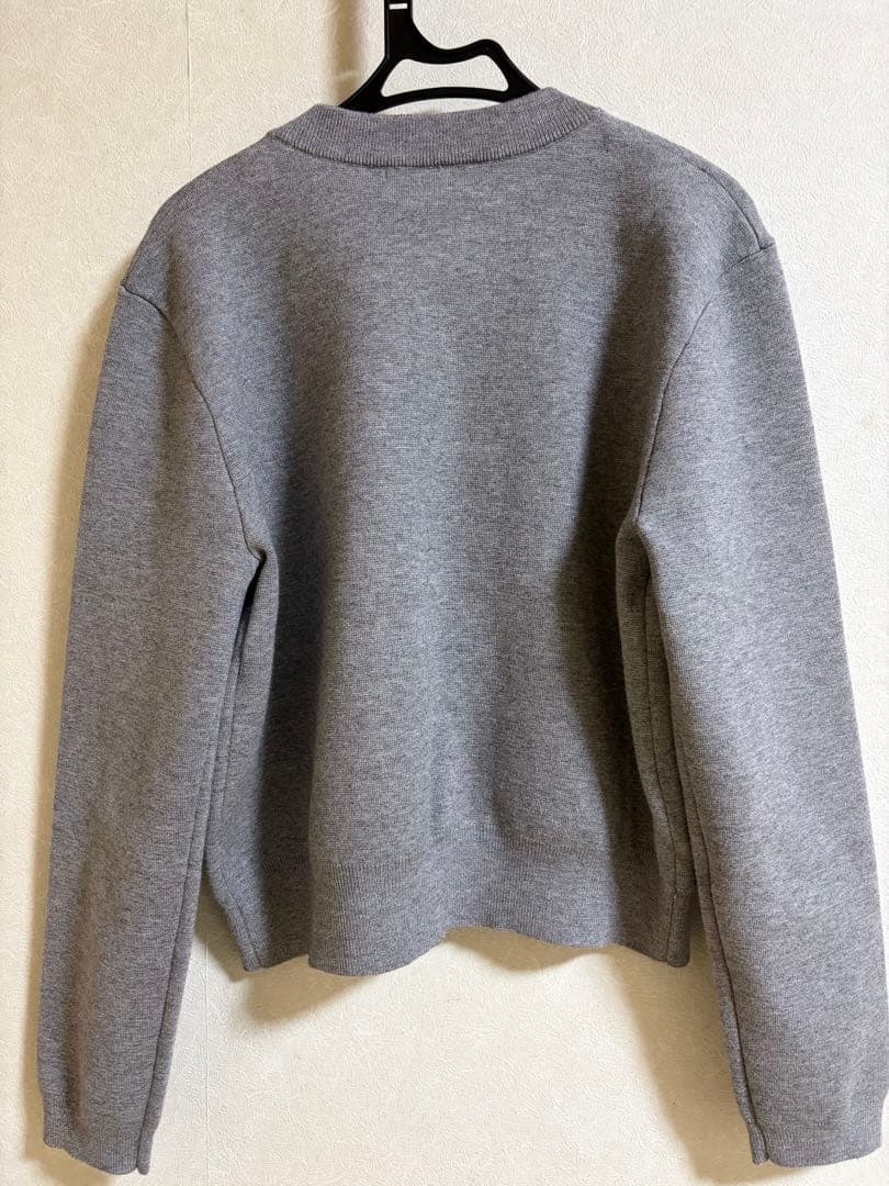 ZARA プレーンニットパデットショルダーカーディガンM