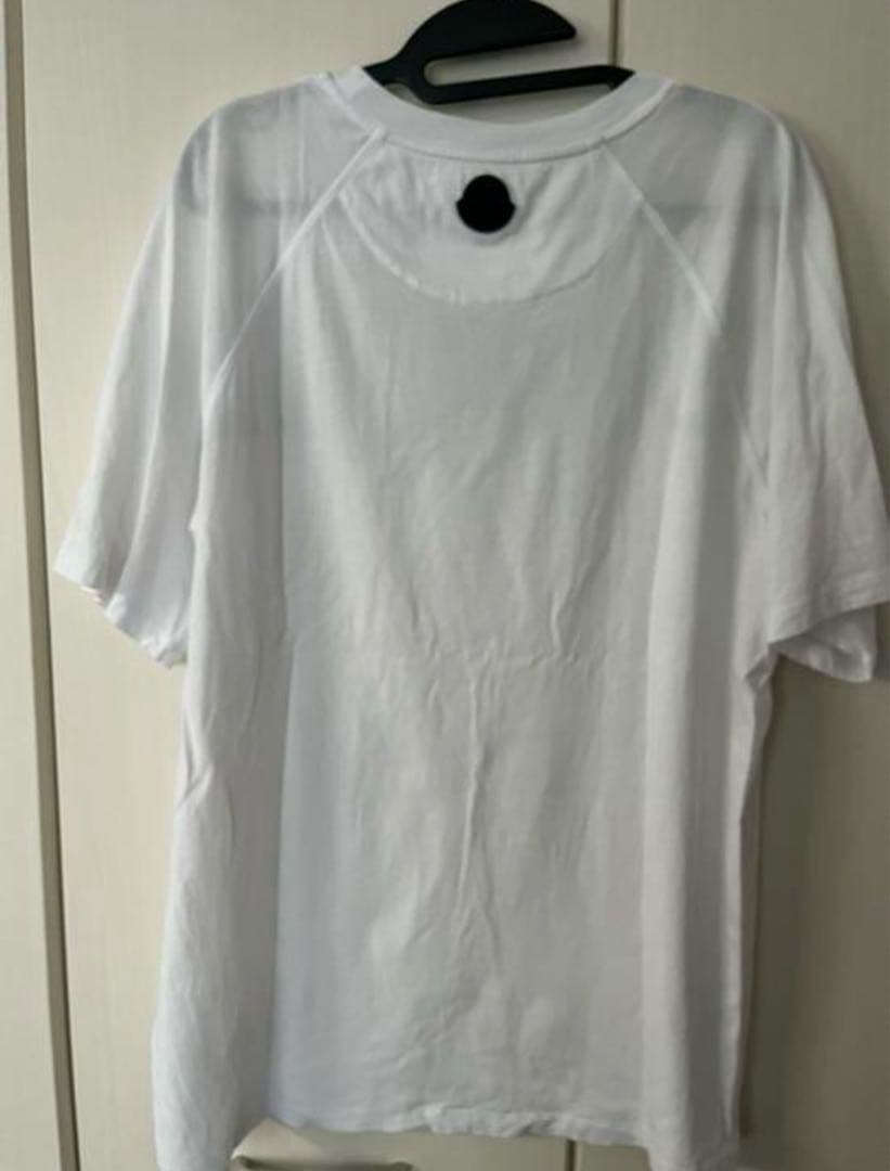 MONCLER ホワイト ロゴ Tシャツ Lサイズ