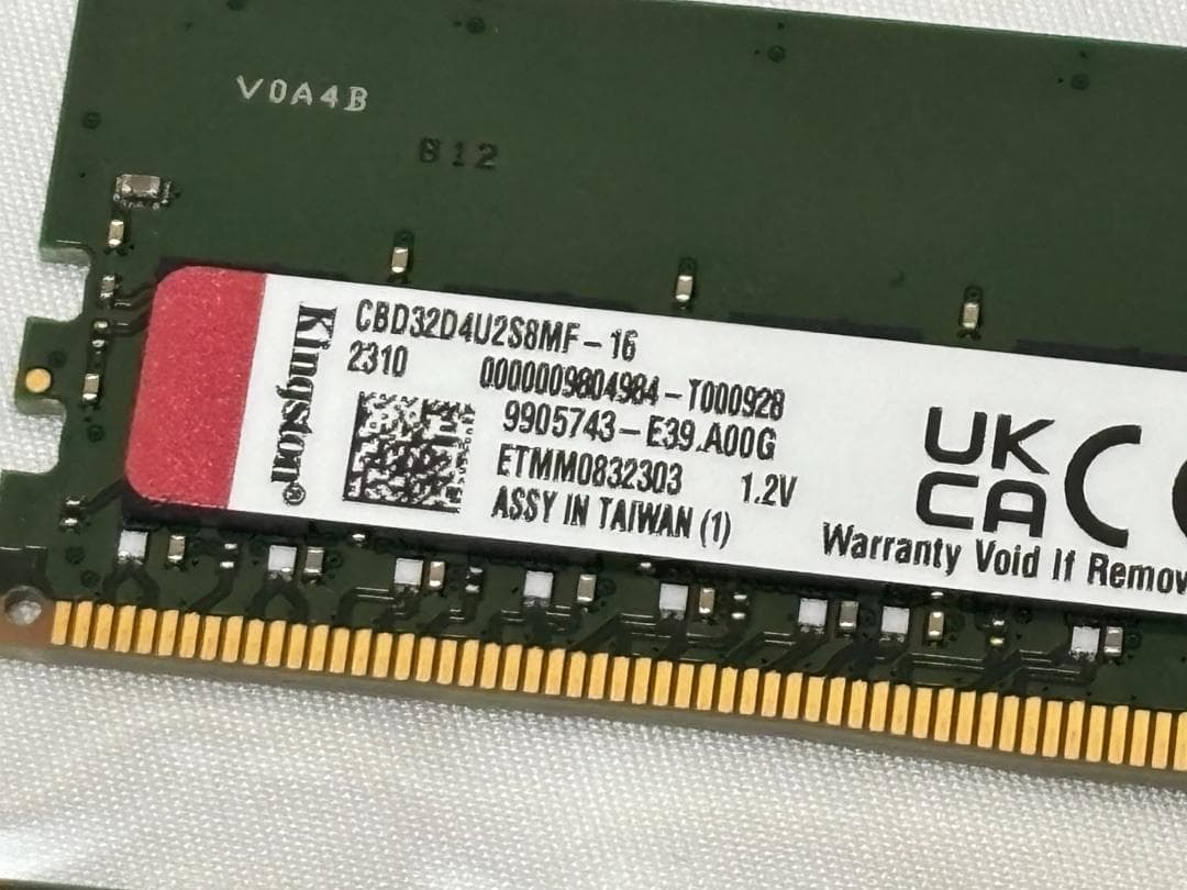 Kingston DDR4-3200 16GB×2枚 計32GB