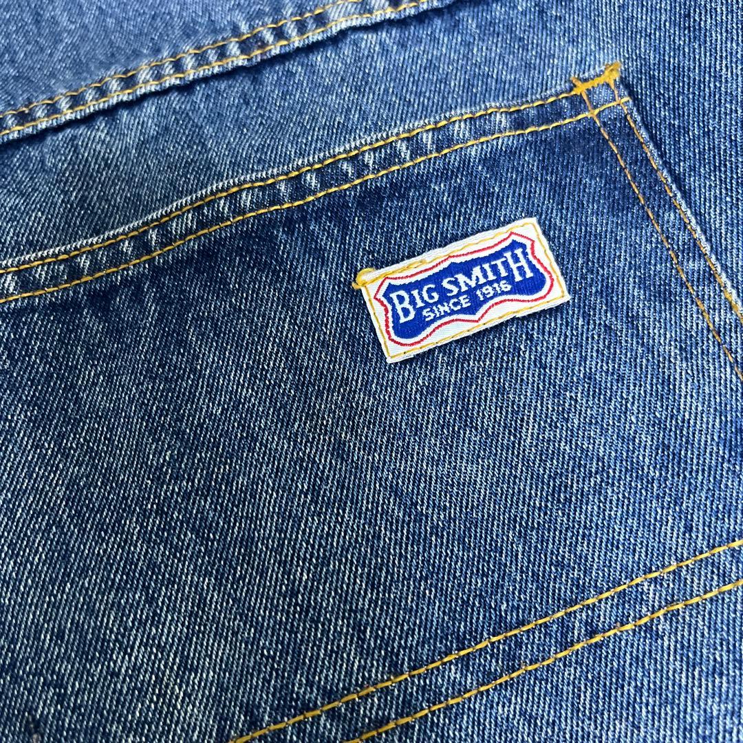 80s USA製 BIG SMITH デニムカバーオール M 襟コーデュロイ