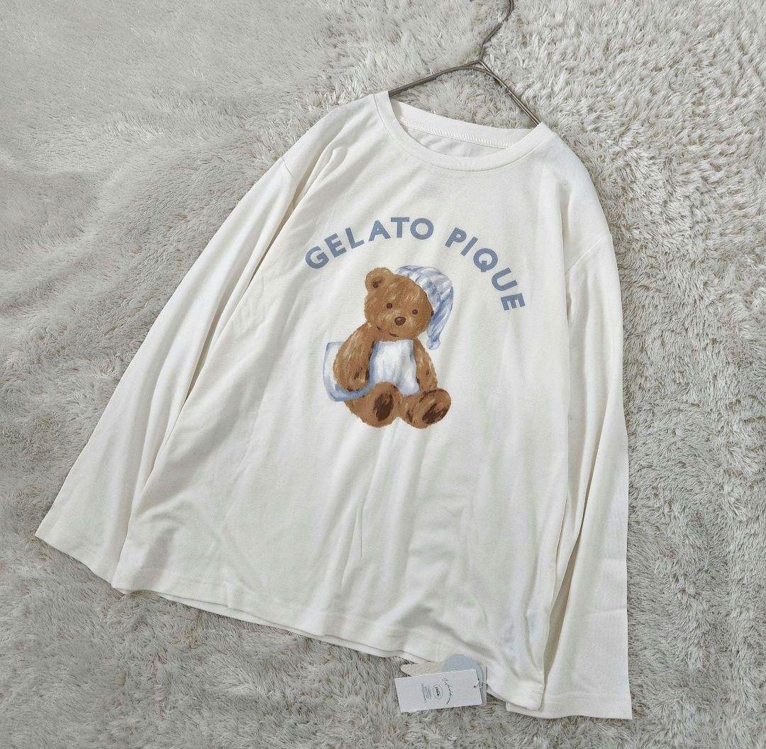 M　新品✨ ジェラートピケ GOOD NIGHT BEAR柄ワンポイント