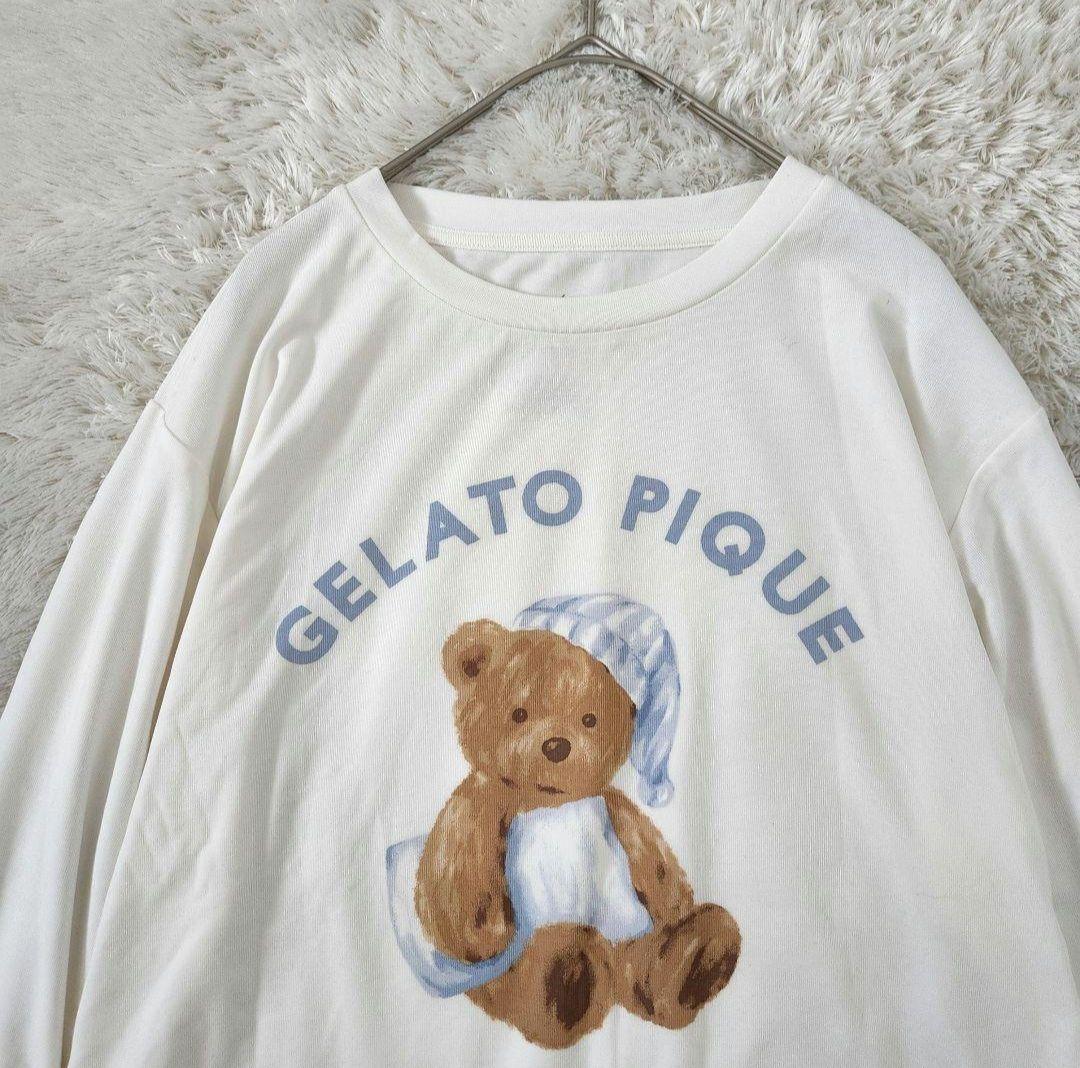 M　新品✨ ジェラートピケ GOOD NIGHT BEAR柄ワンポイント