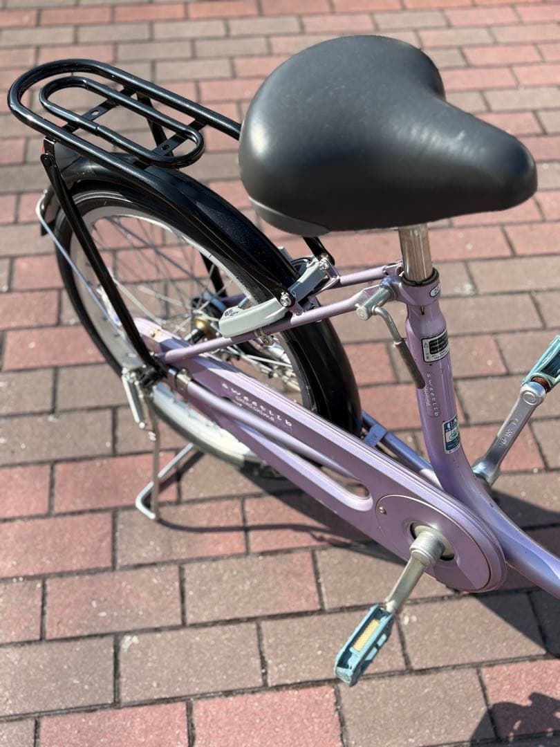 Azzさん専用 紫色 シティサイクル 前面バスケット付き(20㌅)お届けできます
