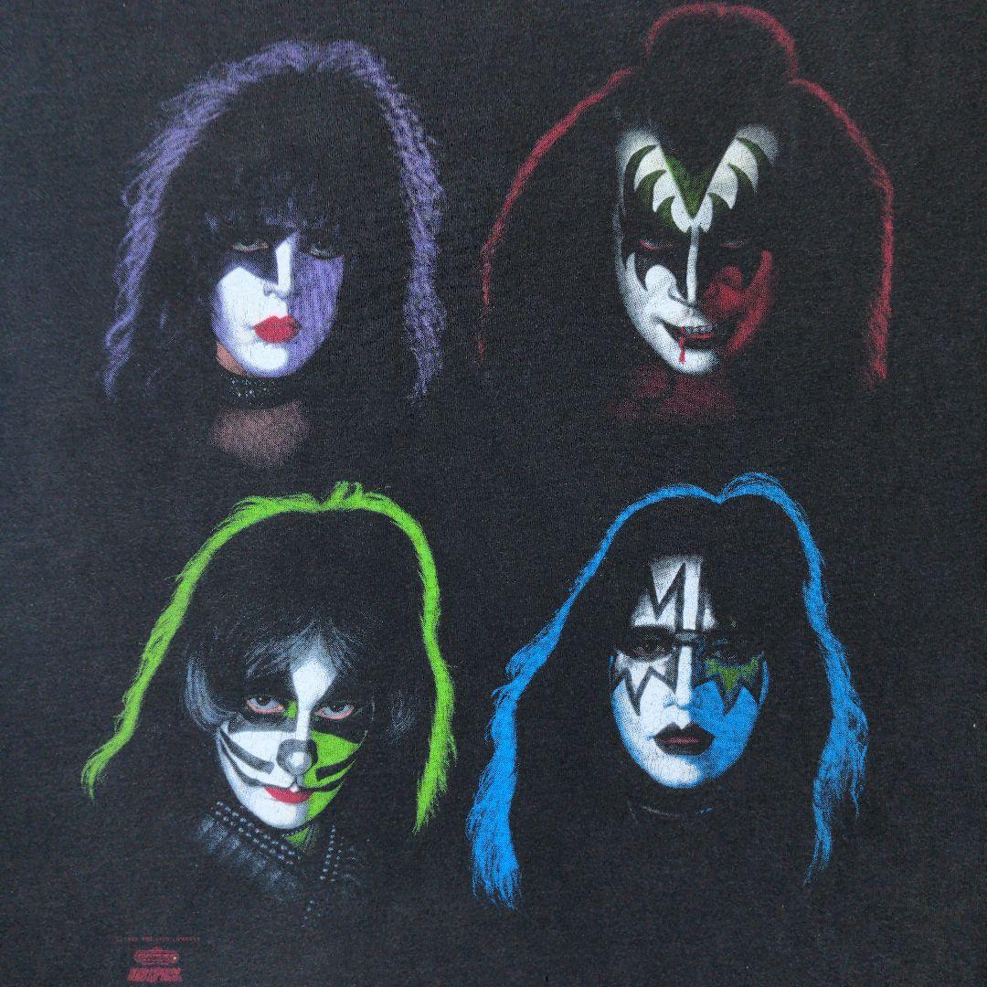90'S 当時物 KISS キッス バンドTシャツ ヘインズ USA製 フェード