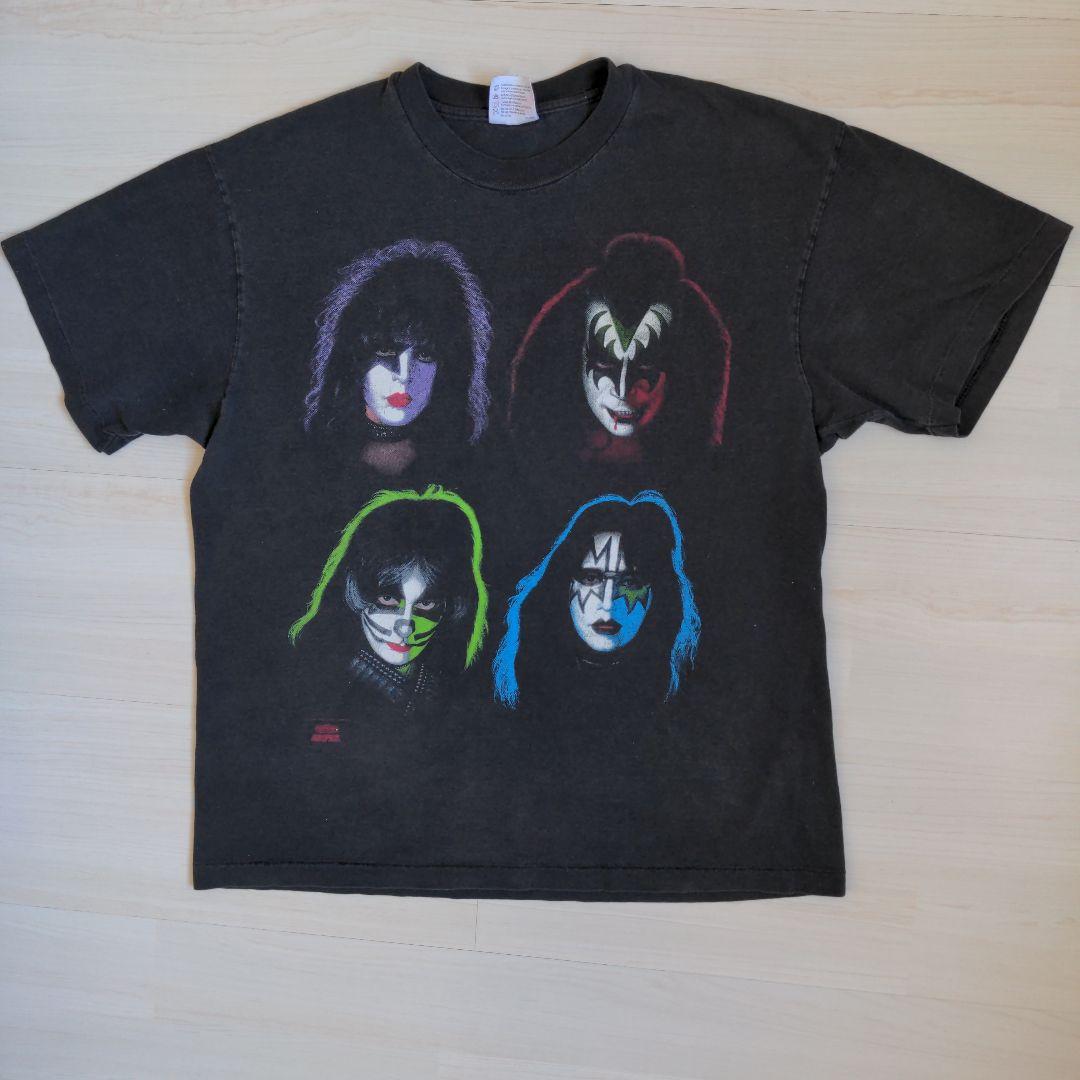 90'S 当時物 KISS キッス バンドTシャツ ヘインズ USA製 フェード