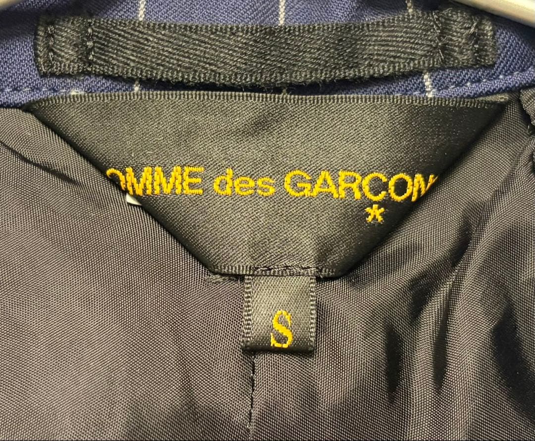 新品　comme des garcons 25aw ネイビーストライプジャケット
