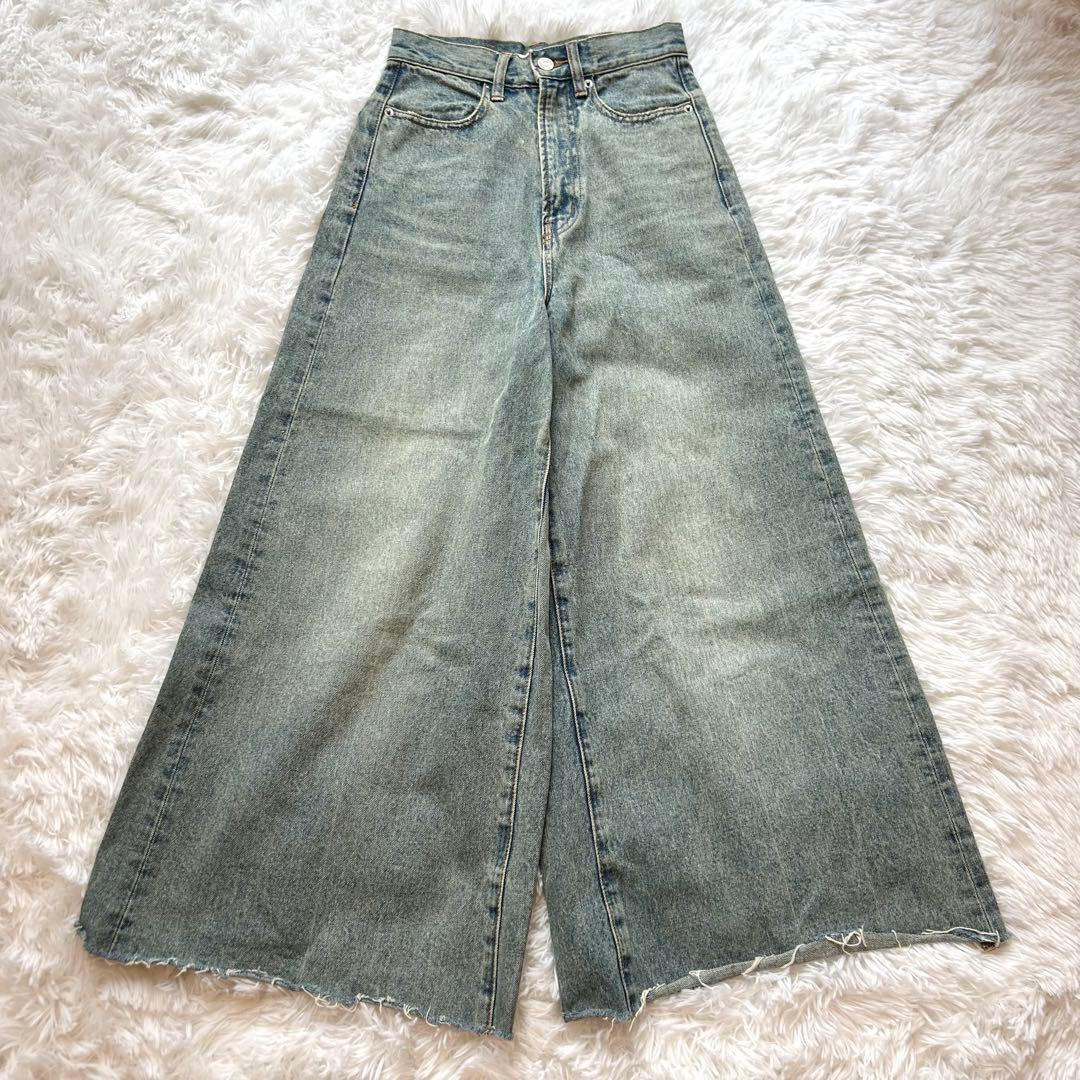 定価2.6万円✨️CLANE J/W WIDE DENIM PANTS ブルーXS
