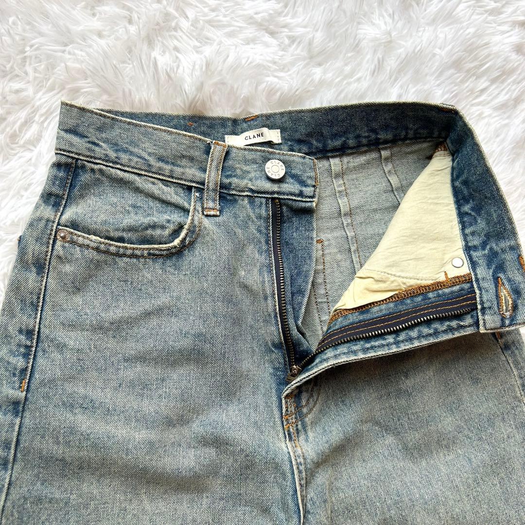 定価2.6万円✨️CLANE J/W WIDE DENIM PANTS ブルーXS