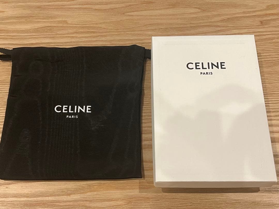 CELINE 三つ折り財布 黒 レザー