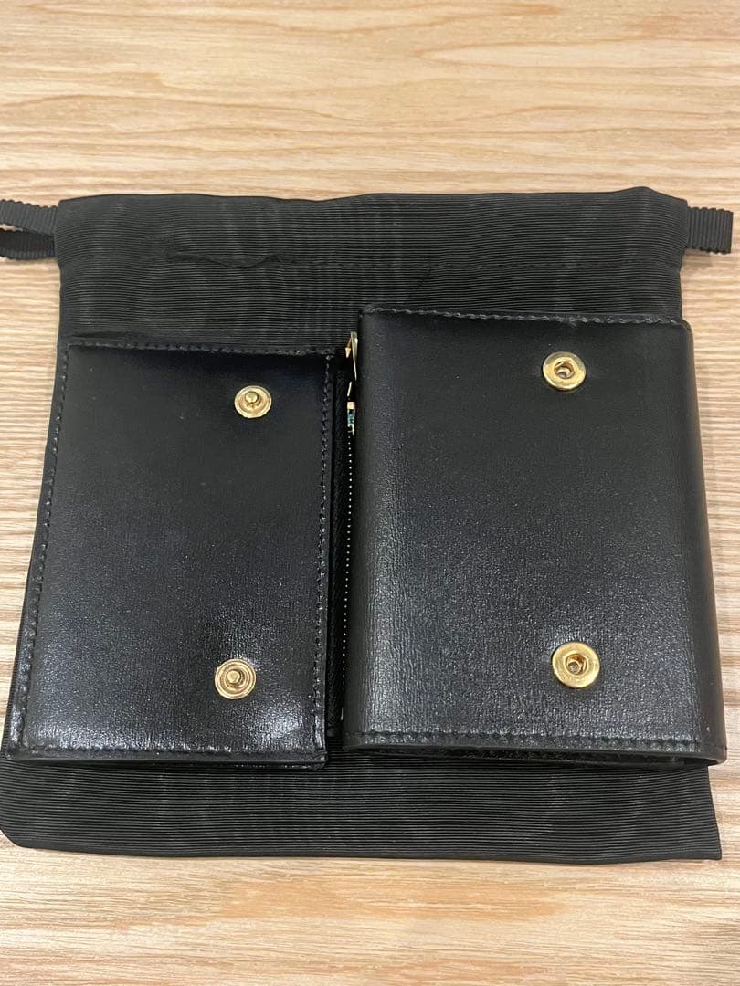 CELINE 三つ折り財布 黒 レザー