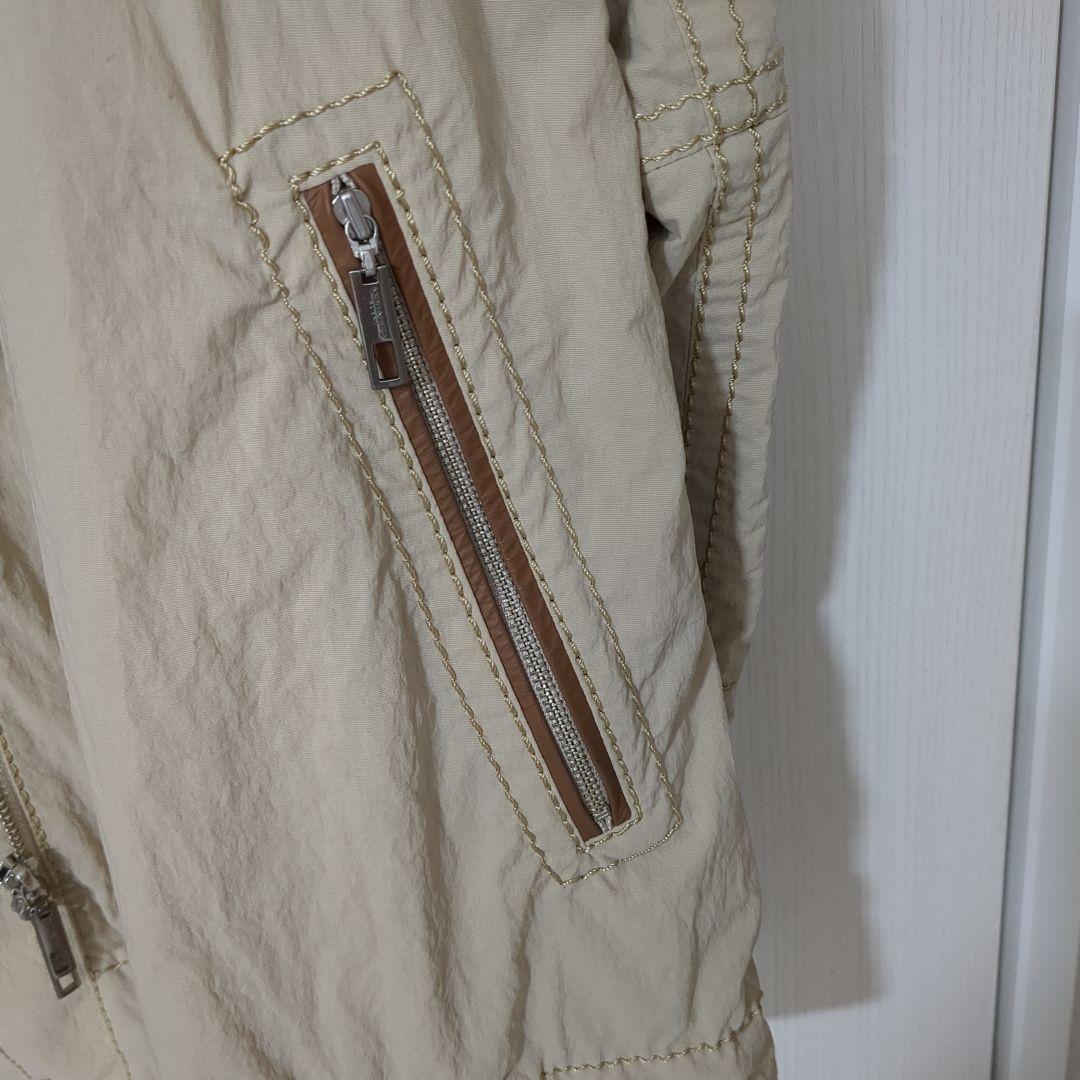 1度着用美品　モラビト　ベージュ ファー付き マウンテンパーカー38