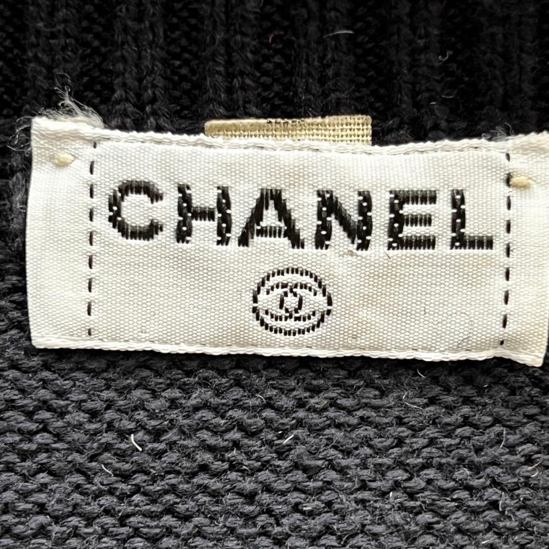 CHANEL シャネル ロング ニット カーディガン 金ボタン クローバー