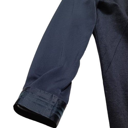 新品未使用タグ付 自由区 ロングワンピース切替 ネイビー Washable 38