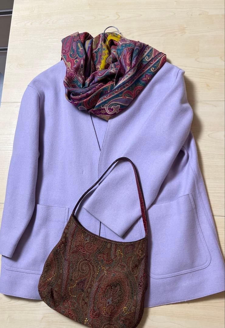 ETRO エトロ　ペイズリー柄マルチカラーストール　大判サイズ