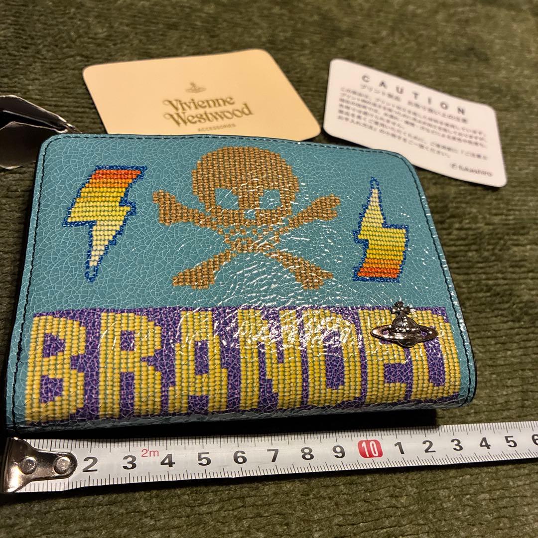 新品　Vivienne Westwood スカルデザイン　二つ折り財布　希少レア