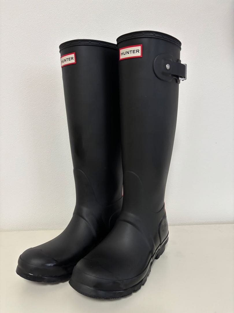 【美品】HUNTER レインブーツ ロング 23-23.5cm