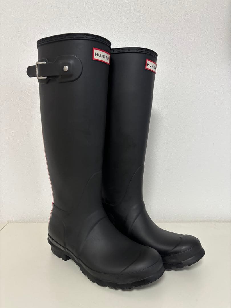 【美品】HUNTER レインブーツ ロング 23-23.5cm