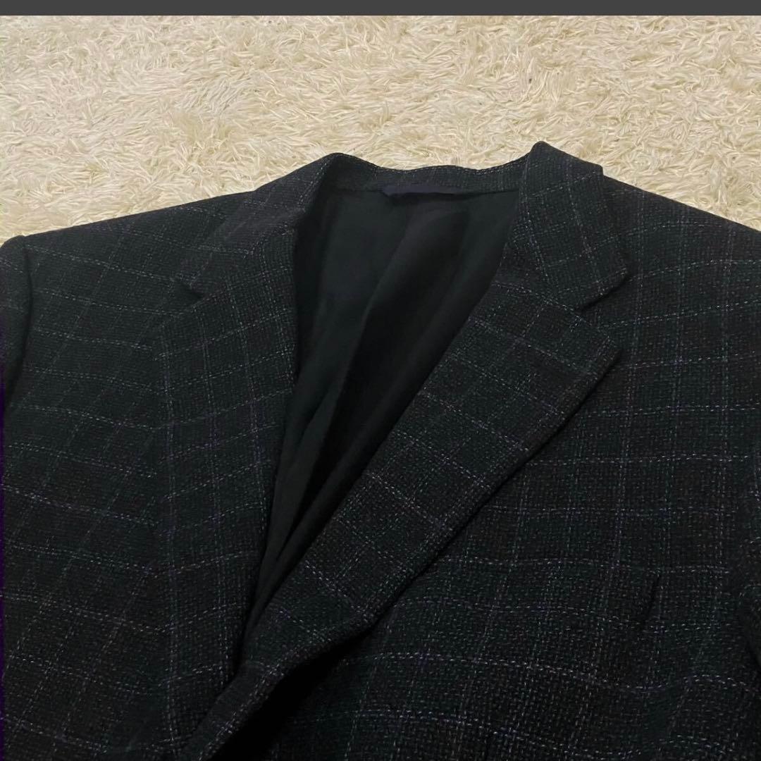 極上カシミヤ!! バーバリーロンドン BURBERRYテーラードジャケット格子柄