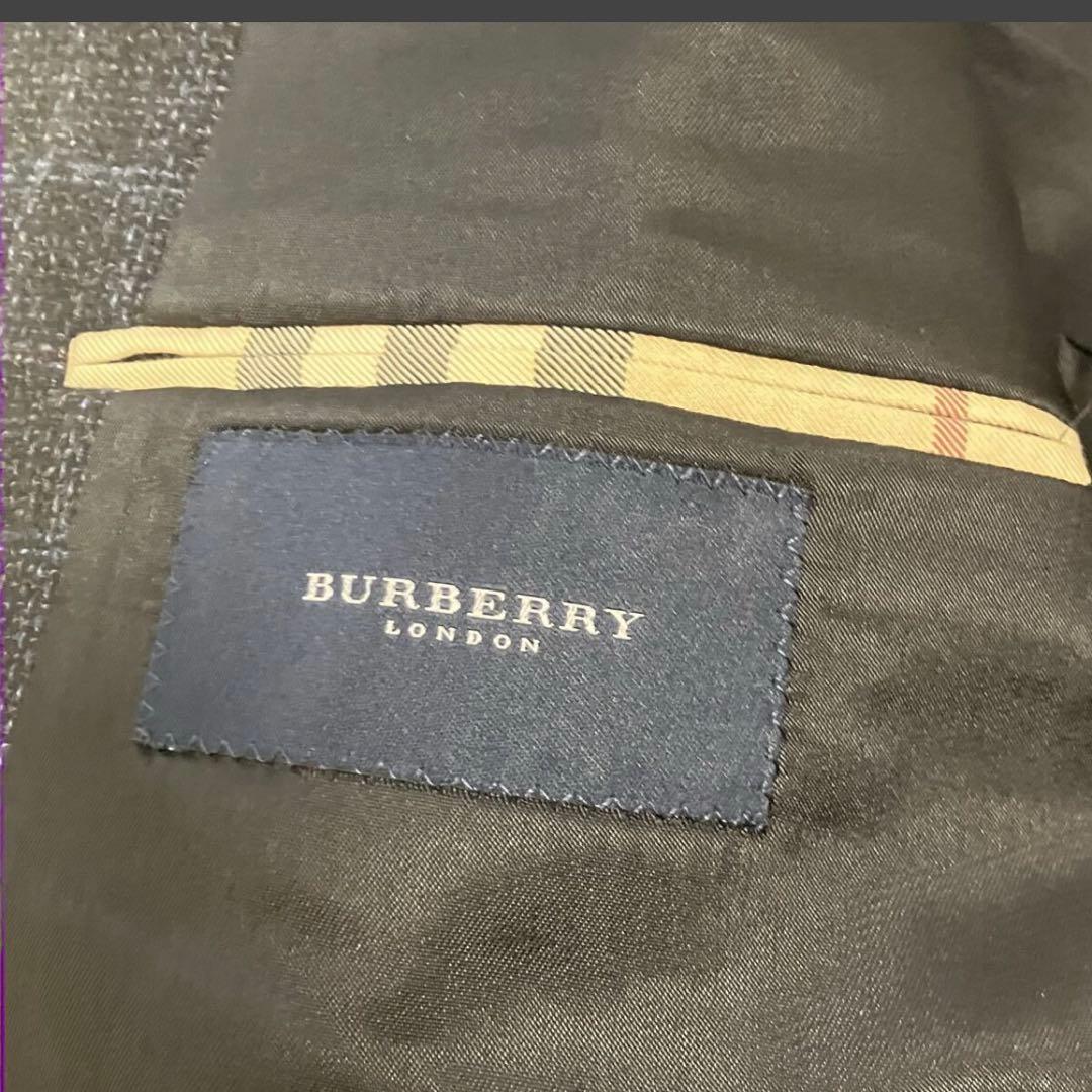 極上カシミヤ!! バーバリーロンドン BURBERRYテーラードジャケット格子柄