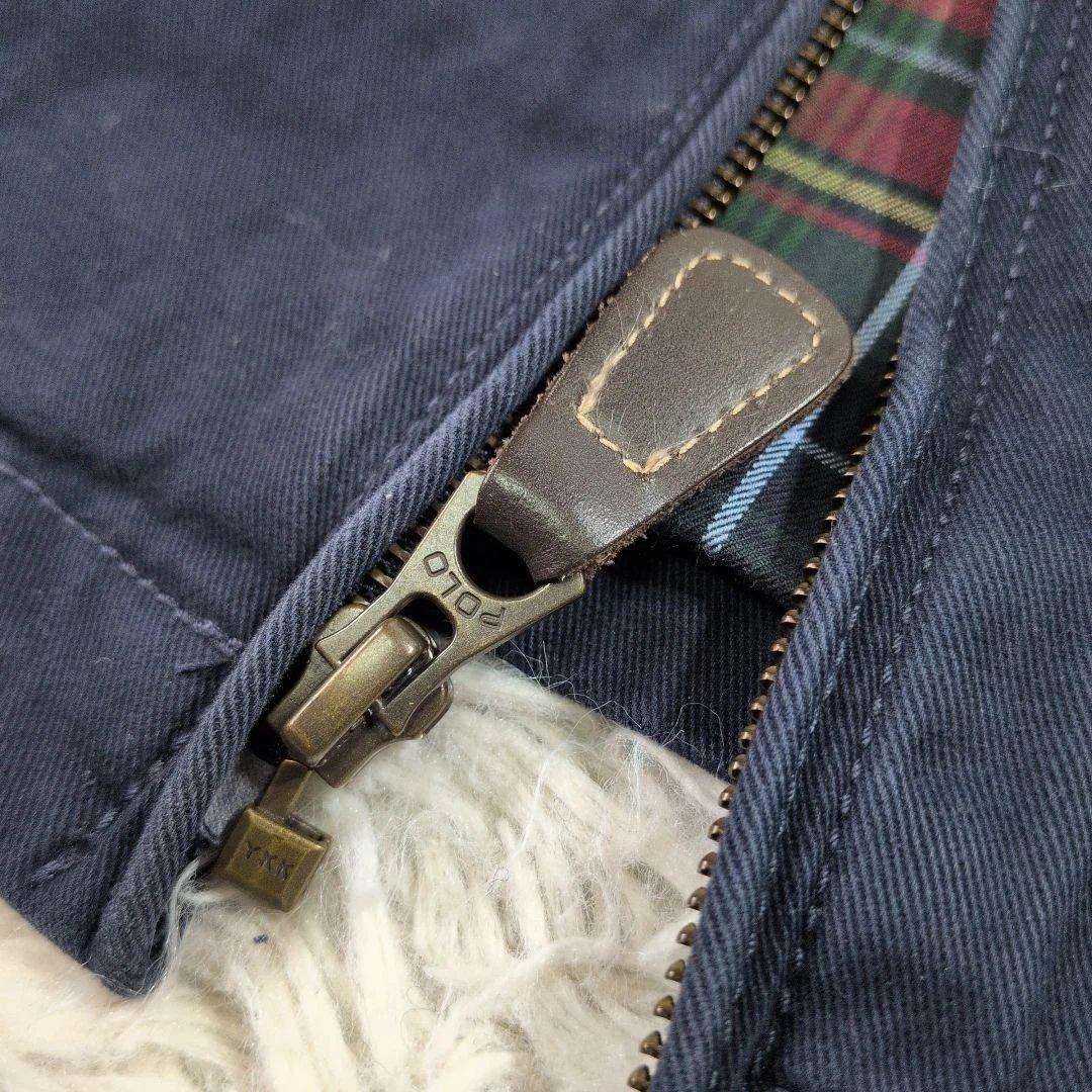 【現行タグ/美品】ポロラルフローレン スイングトップ 綿100% L 紺
