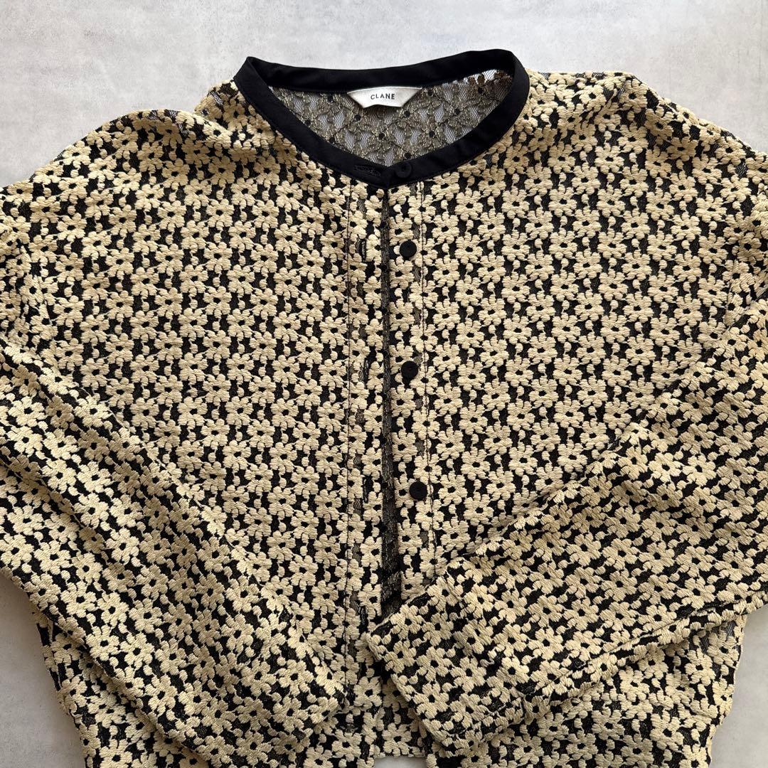 値下げCLANEクラネ 3D FLOWER LACE CARDIGAN