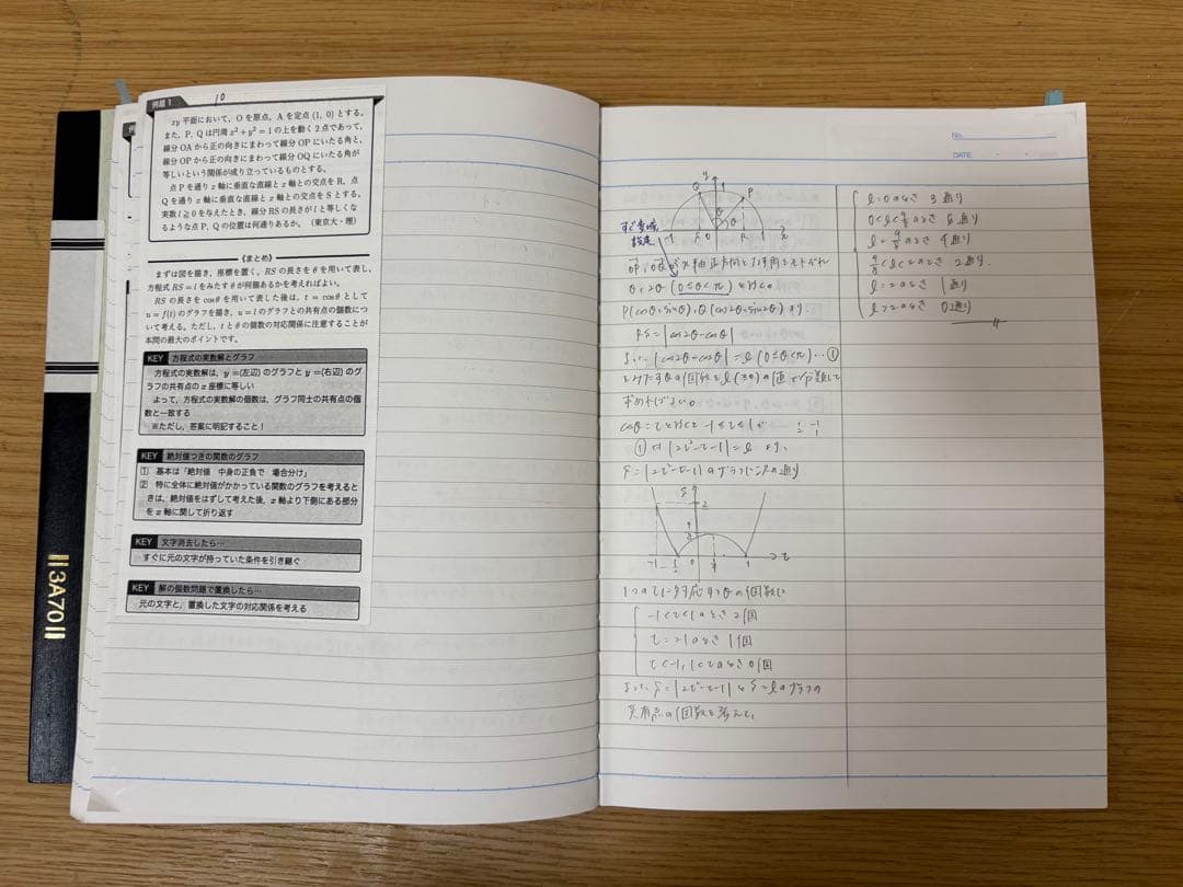 【鉄緑会】高2数学例題まとめノート（手書き）