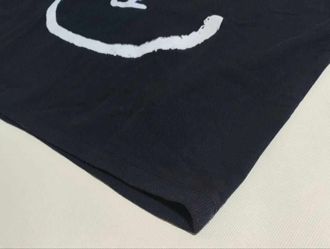 45R スマアール　コットンリネンショート丈Tシャツ 墨黒　S
