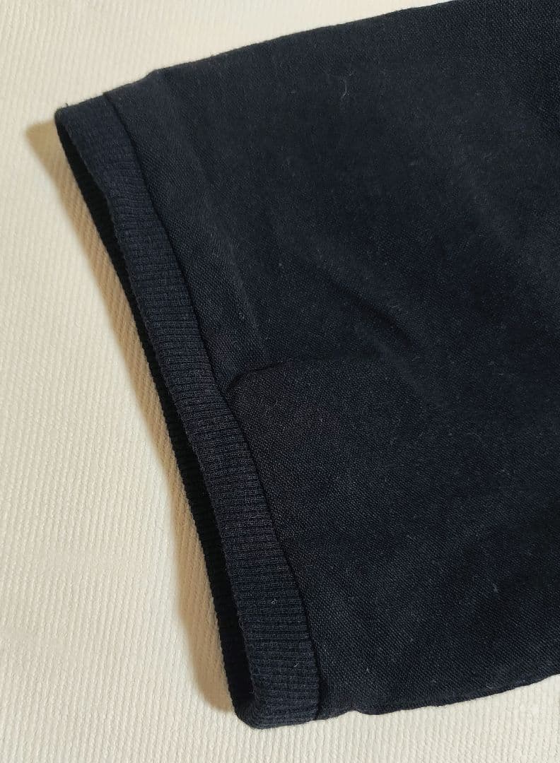 45R スマアール　コットンリネンショート丈Tシャツ 墨黒　S