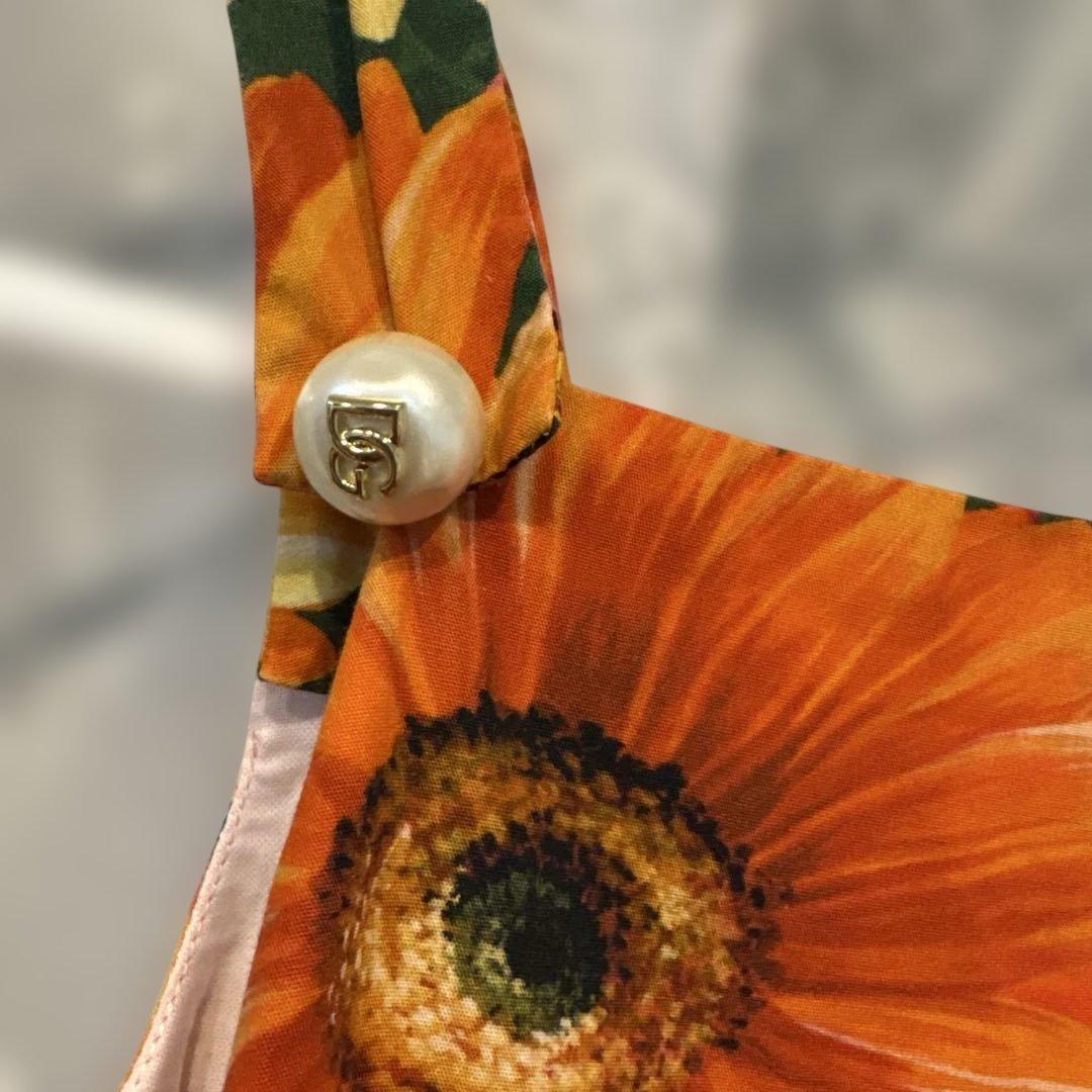 美品・花柄ノースリーブワンピース カバーパンツ　2点セット