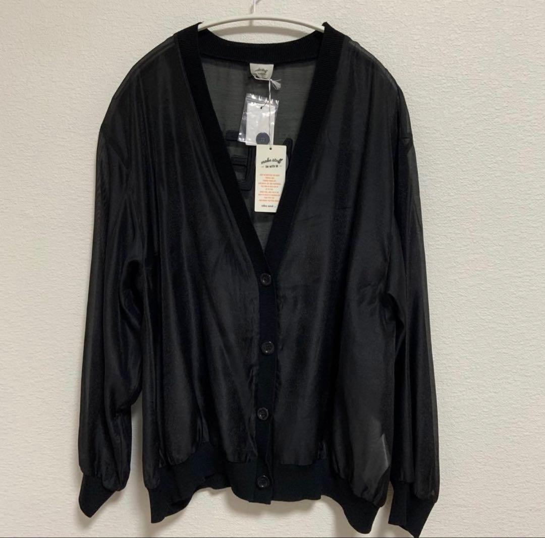 ニコアンド be with M misayo ロゴシアーカーディガン　新品