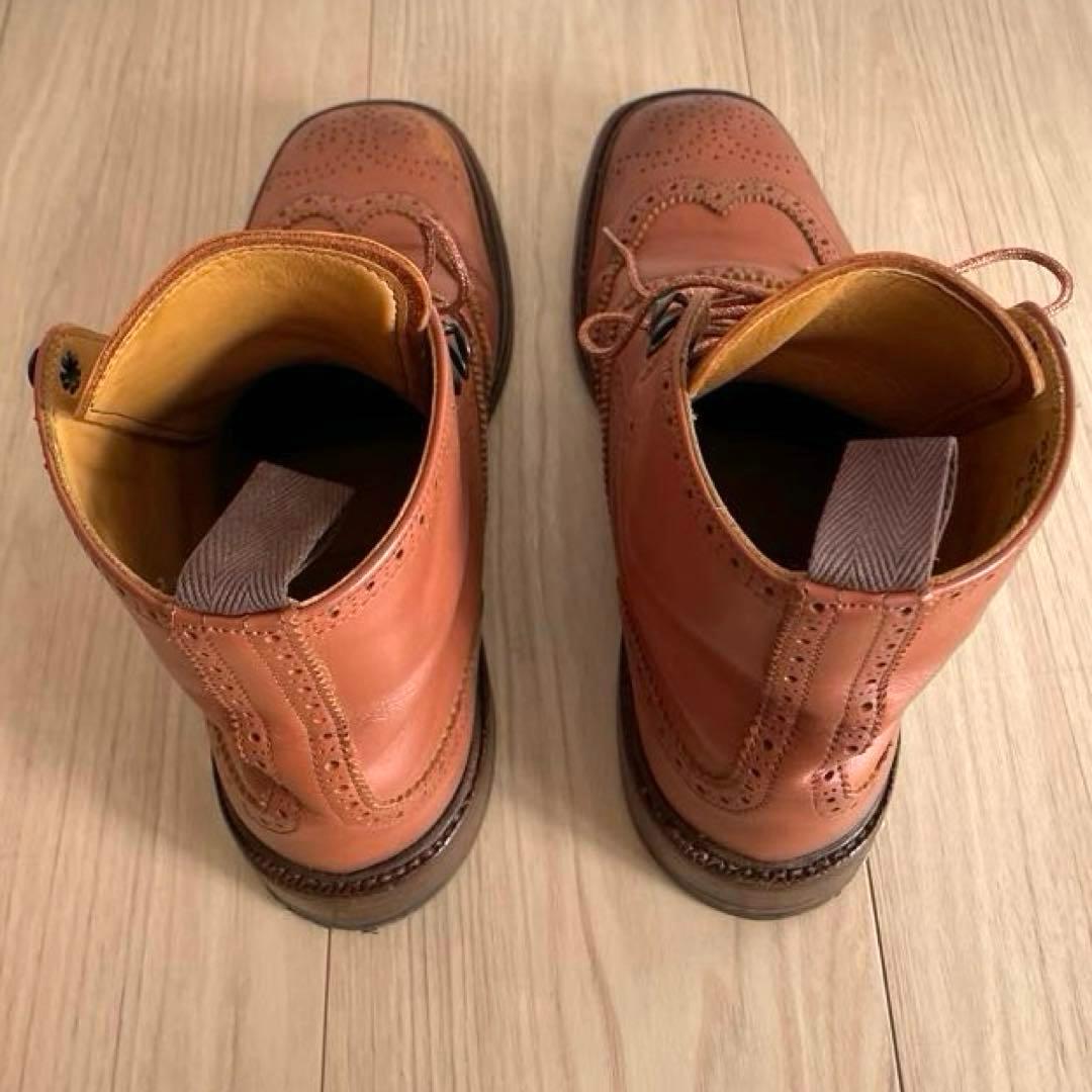 Tricker's トリッカーズ レザーウイングチップブーツ　レースアップ