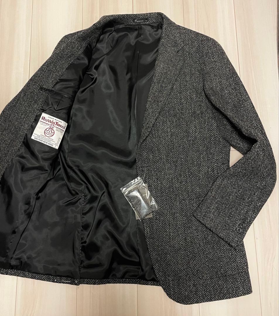 【SALE‼️】ハリスツイード　ヘリンボーン テーラードジャケット　M
