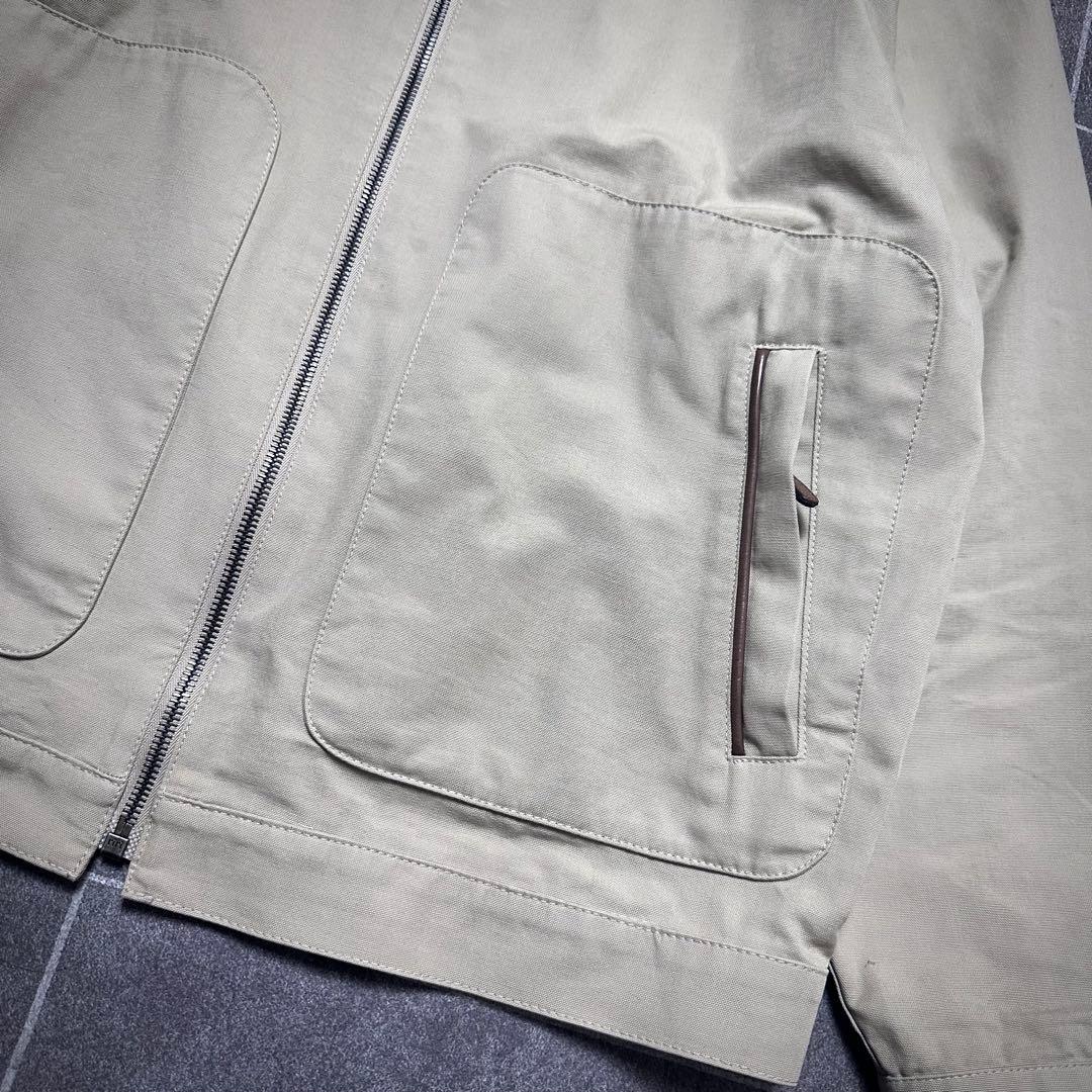dunhill ライトジャケット コットン ダンヒル 春夏 ririジップ 本革
