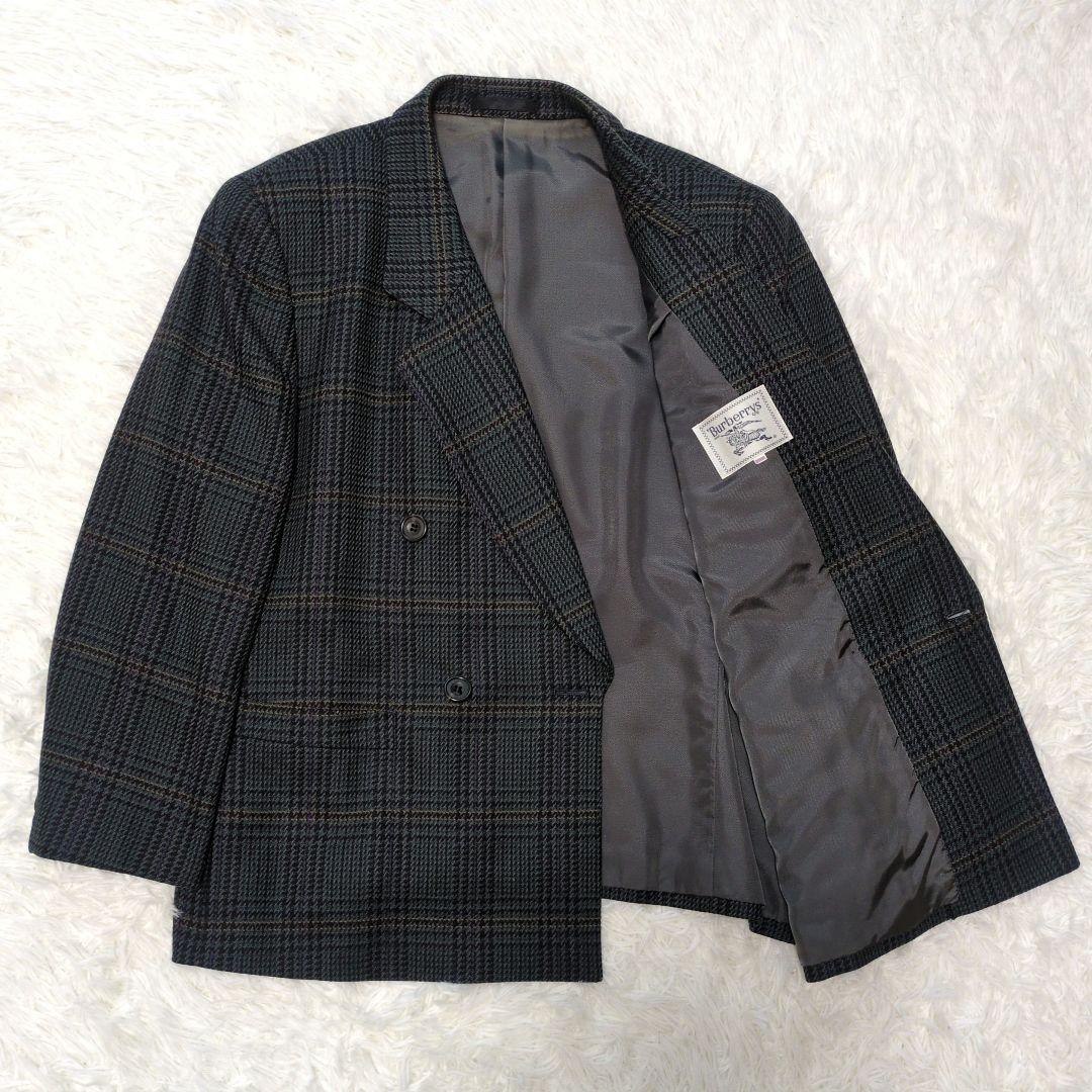 希少　BURBERRY’S　グレンチェック　ダブルジャケット　カシミヤ