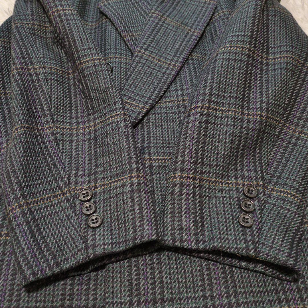 希少　BURBERRY’S　グレンチェック　ダブルジャケット　カシミヤ