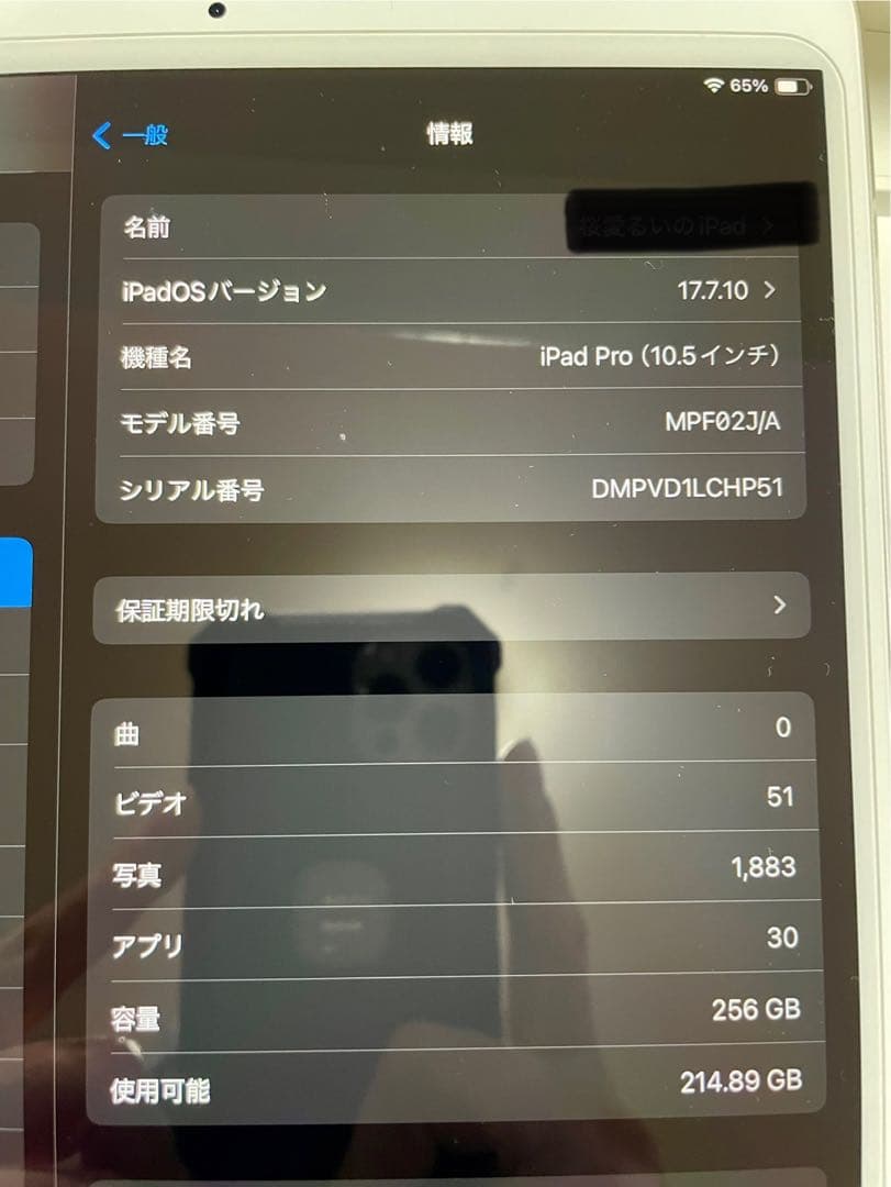 【81％】iPad Pro 10.5インチ 256GB