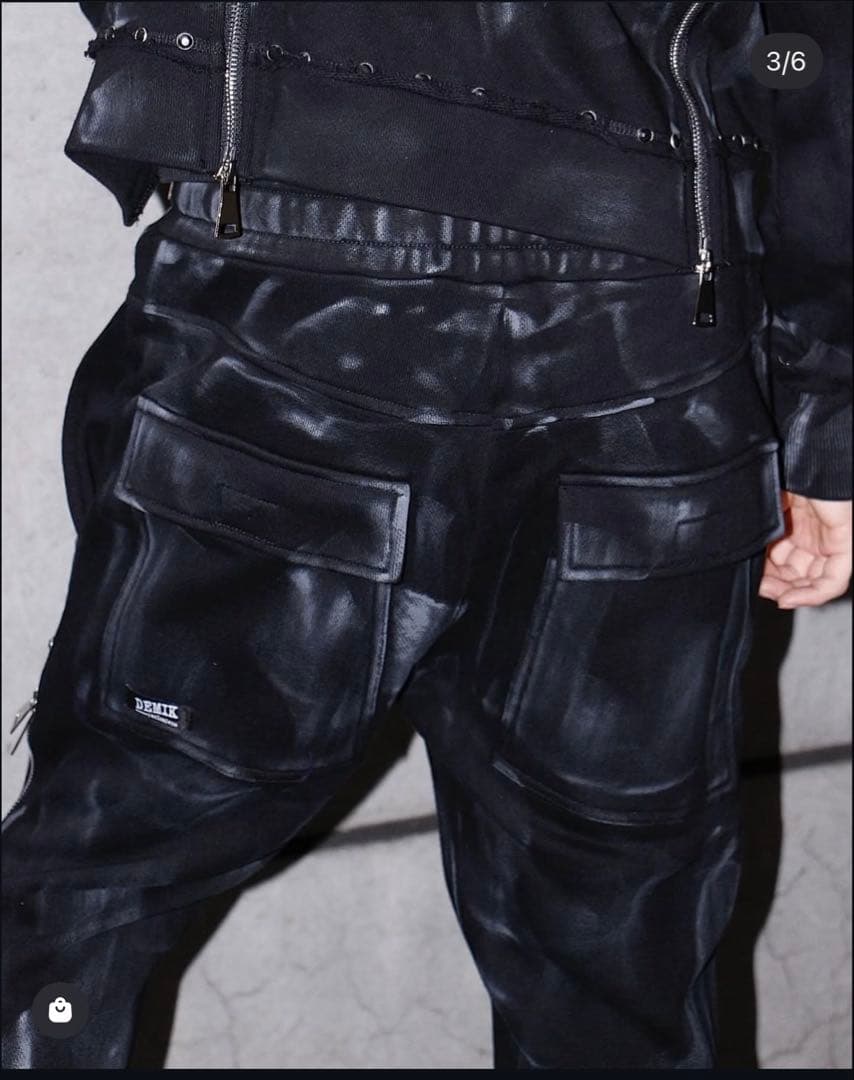 【国内入手困難】DEMIK EXCLUSIVE 黒 フレアスウェットパンツ