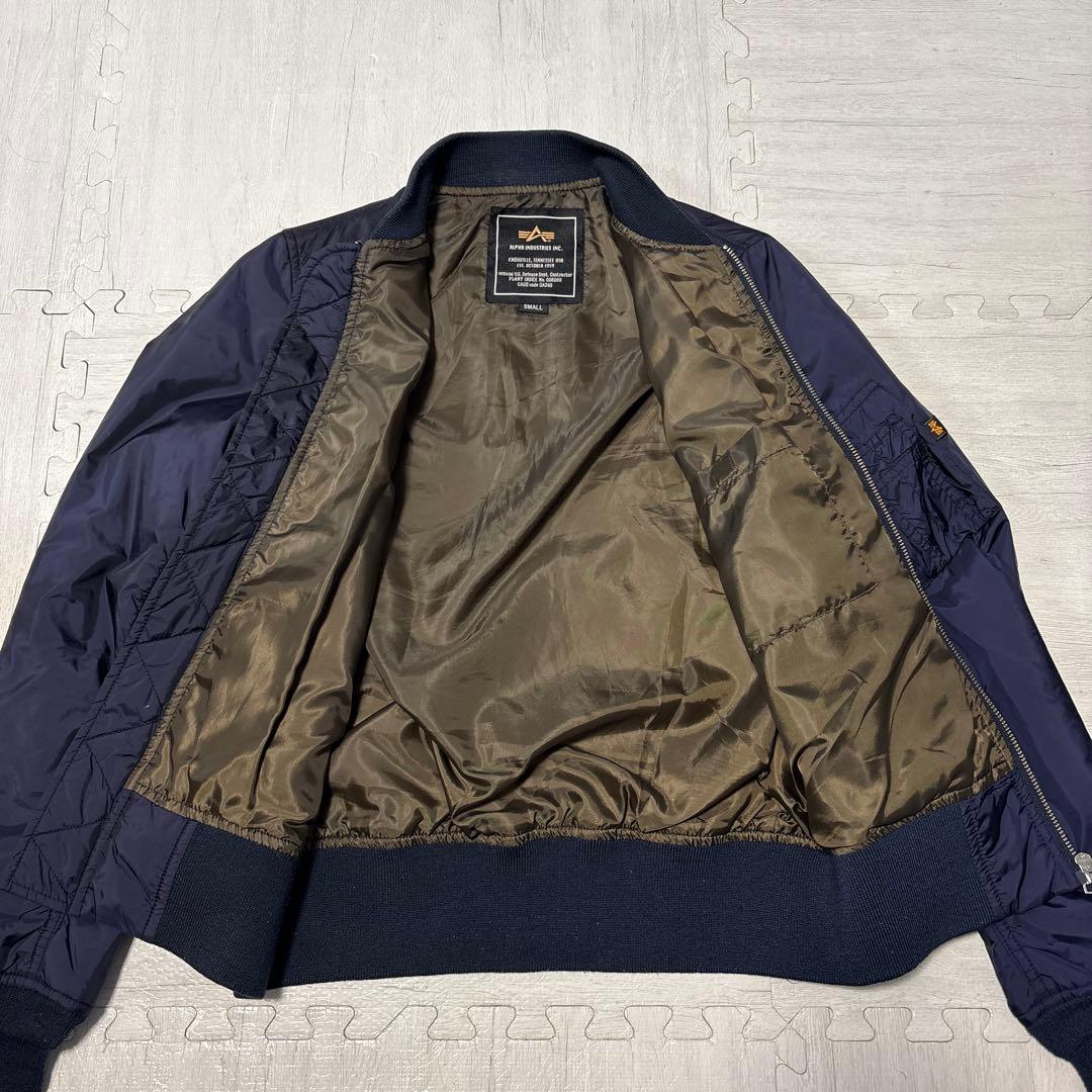 ALPHA INDUSTRIES MA-1 フライトジャケット S ネイビー