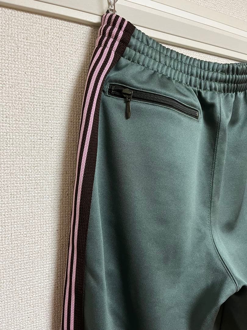 ニードルス　ビームスボーイ　トラックパンツ　XS グリーン 蝶の刺繍 別注