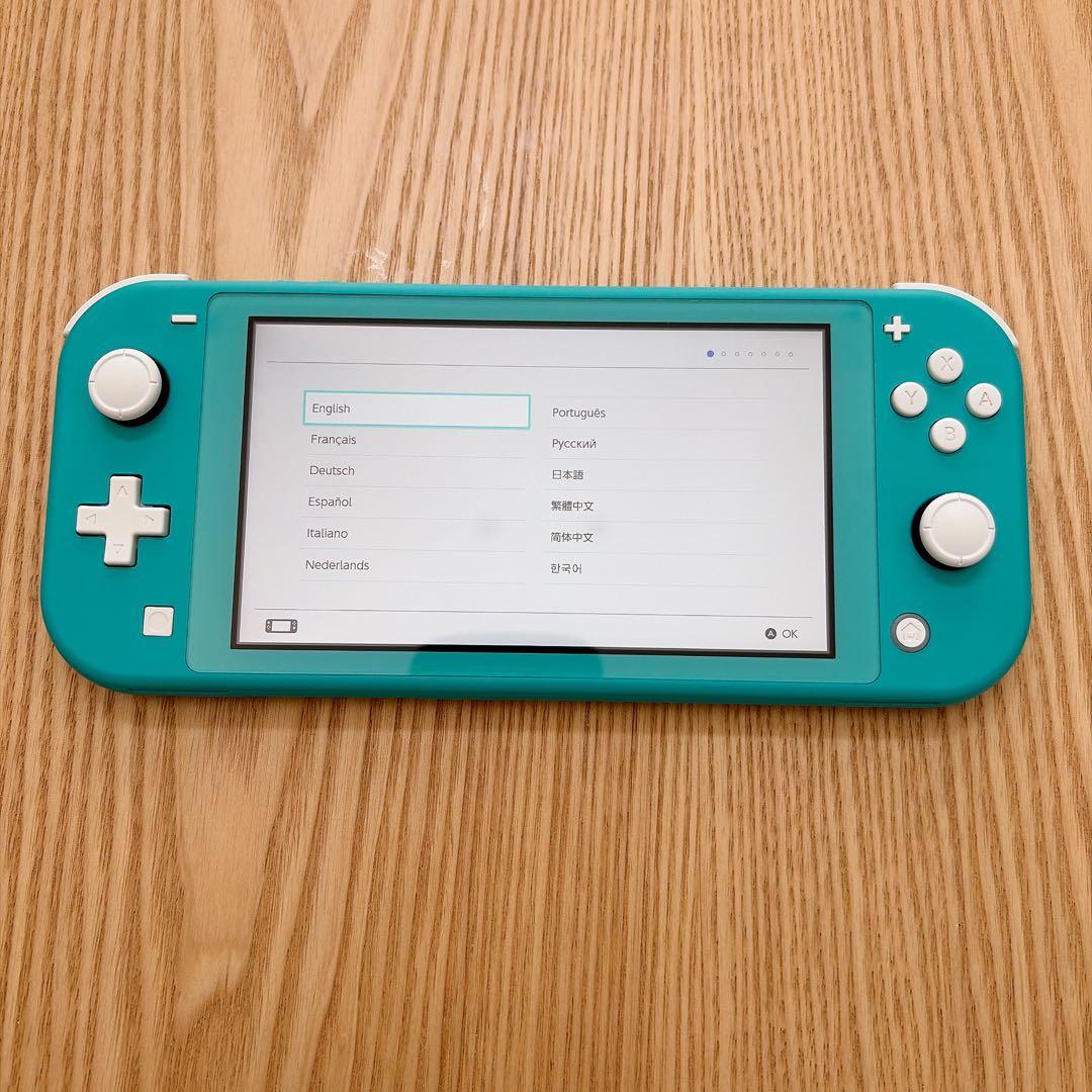 NintendoSwitchLiteターコイズ本体ブルーライトカットフィルム付き