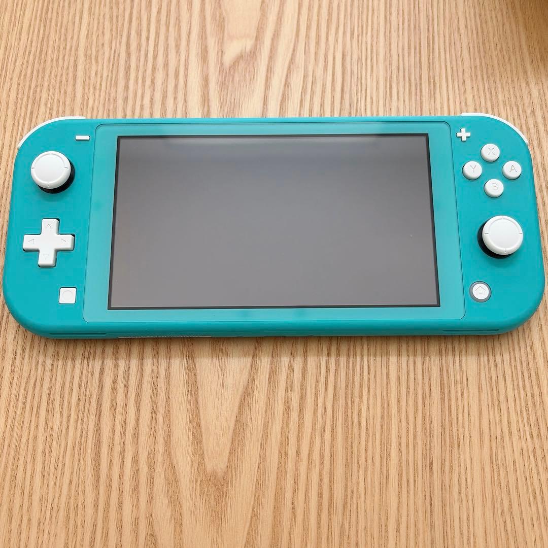 NintendoSwitchLiteターコイズ本体ブルーライトカットフィルム付き