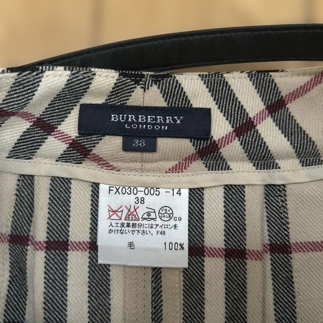 BURBERRY チェック柄 プリーツ巻スカート 38