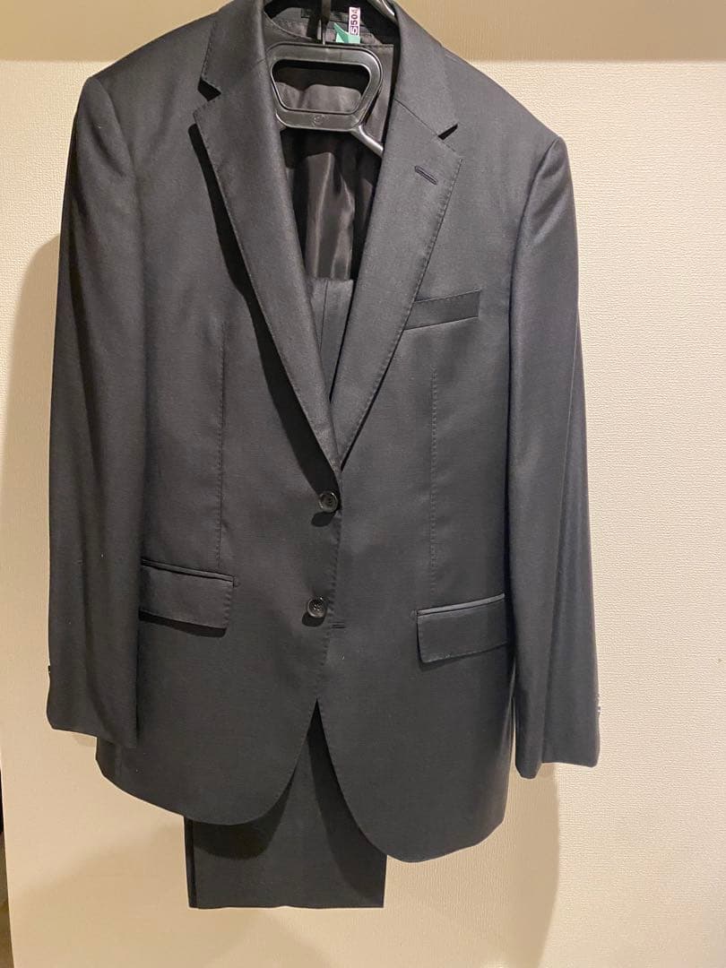 Hugo BOSS 最高級ロロ・ピアーナ Super150's ブラックスーツ